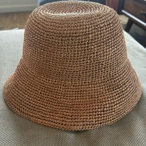 Woven Tan Bucket Hat